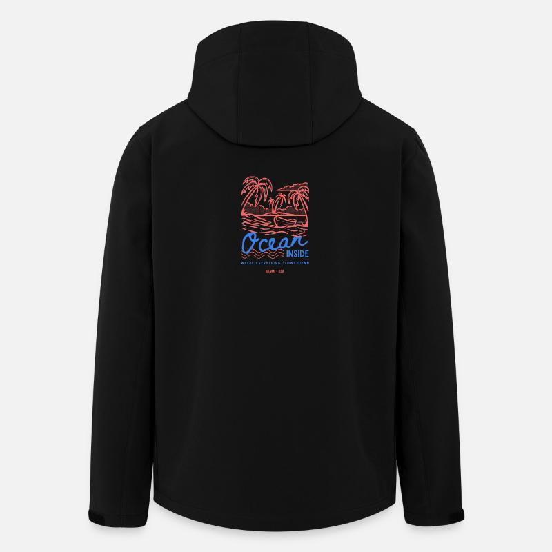 Océan à l’intérieur de Palm Island - Veste softshell homme en polyester recyclé Stanley/Stella - noir