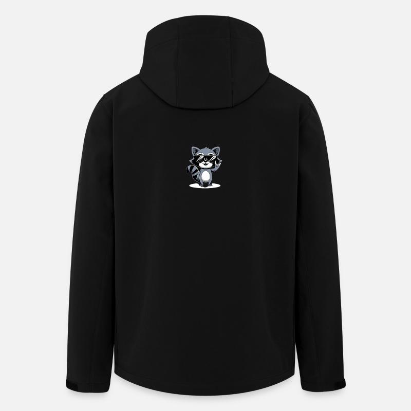 Cool raccoon with sunglasses - Men’s Recycled Softshell Jacket by Stanley/Stella - black