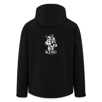Golden Retriever King of everything Dog Wilsigns - Men’s Recycled Softshell Jacket by Stanley/Stella - black - Back - AI Model Male 185 light (185cm)