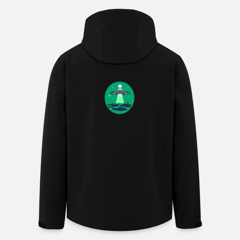 UFO Visitors - Men’s Recycled Softshell Jacket by Stanley/Stella - black