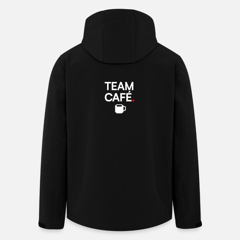 EAM CAFÉ | Humour café minimal - Veste softshell homme en polyester recyclé Stanley/Stella - noir