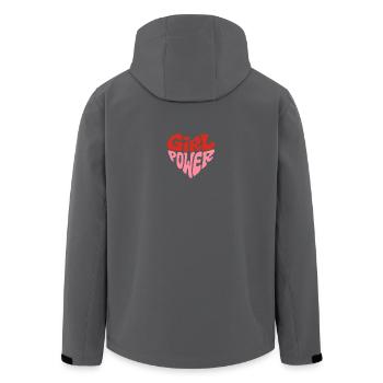 Feminist Girl Power Herz Design - Recycelte Männer Softshell-Jacke von Stanley/Stella - Schwarz - Hinten - AI Model Male 185 light (185cm)