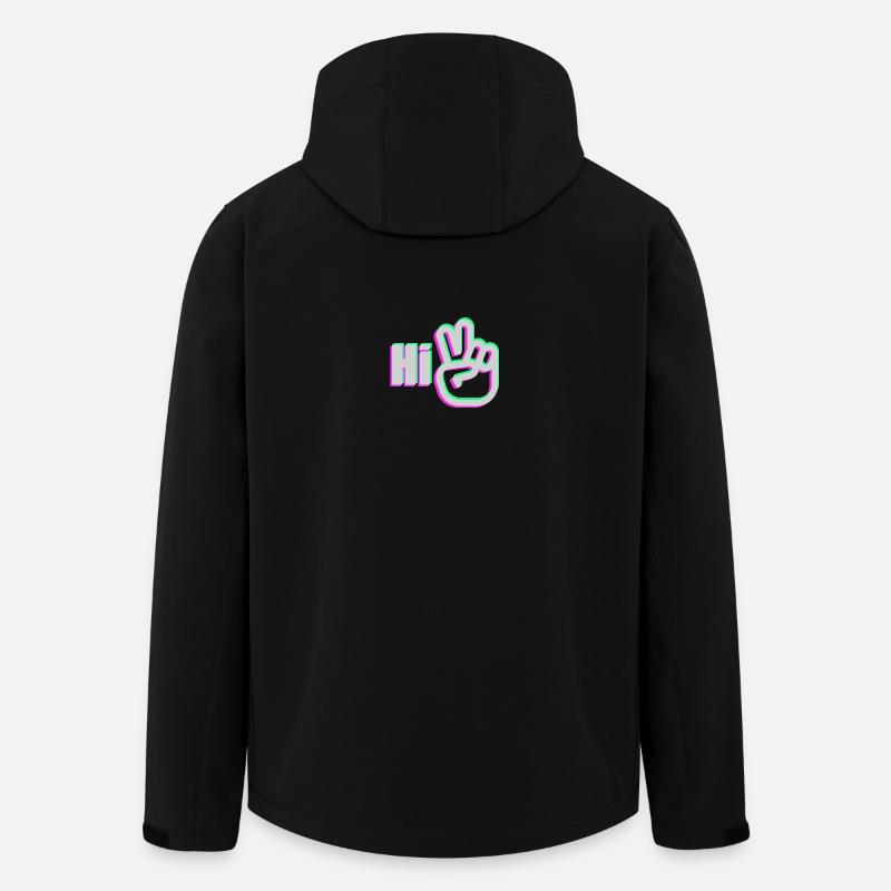 Say Hi - Recycelte Männer Softshell-Jacke von Stanley/Stella - Schwarz