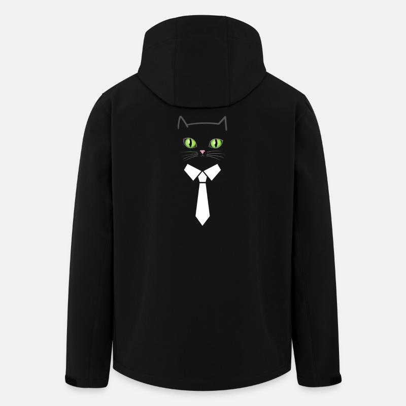 Chat d’affaires en costume - Veste softshell homme en polyester recyclé Stanley/Stella - noir