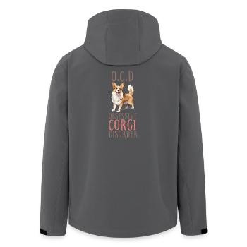 Obsessive Corgi Disorder - Men’s Recycled Softshell Jacket by Stanley/Stella - black - Back - AI Model Male 185 light (185cm)