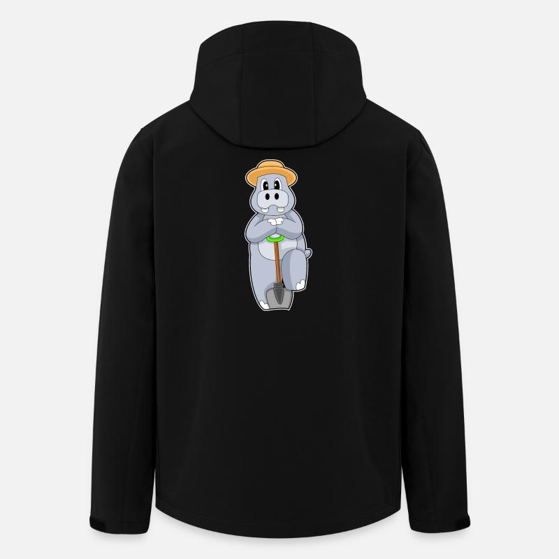 Pelle fermière hippopotame - Veste softshell homme en polyester recyclé Stanley/Stella - noir