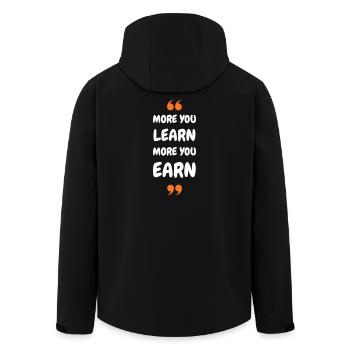 Plus vous apprenez, plus vous gagnez - Veste softshell homme en polyester recyclé Stanley/Stella - noir - Dos - AI Model Male 185 light (185cm)