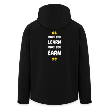 Plus vous apprenez, plus vous gagnez - Veste softshell homme en polyester recyclé Stanley/Stella - noir - Dos - AI Model Male 185 light (185cm)