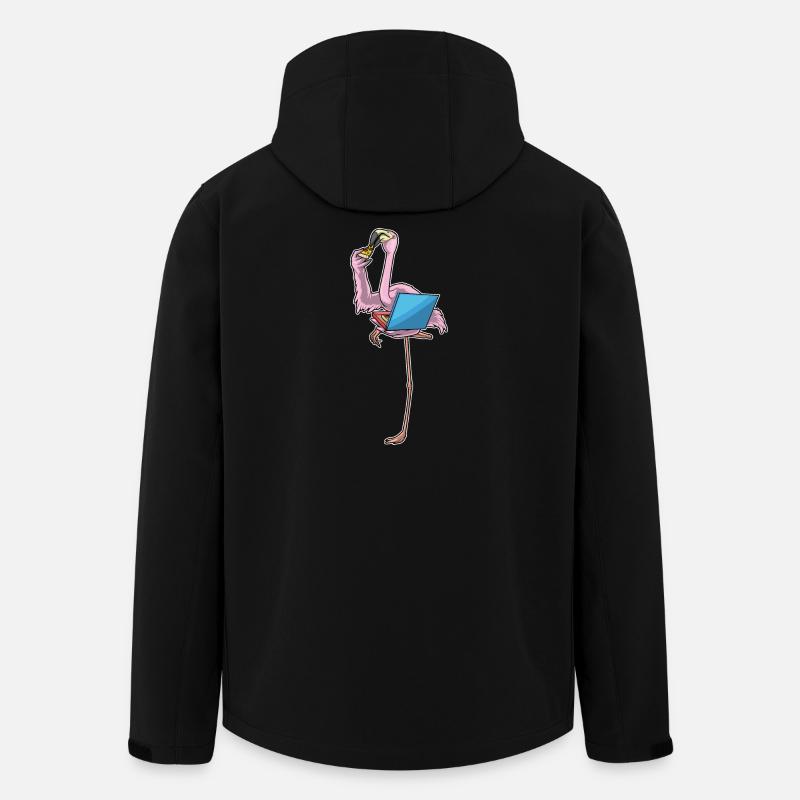 Flamingo Pizza - Men’s Recycled Softshell Jacket by Stanley/Stella - black