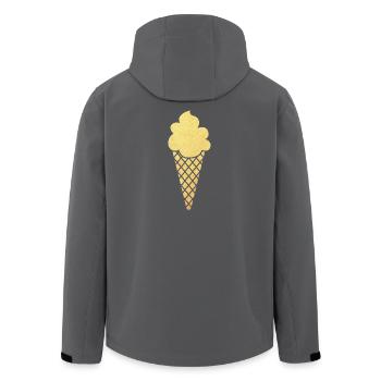 Icecream Eis Gold golden Eiskrem Waffel Luxus - Recycelte Männer Softshell-Jacke von Stanley/Stella - Schwarz - Hinten - AI Model Male 185 light (185cm)