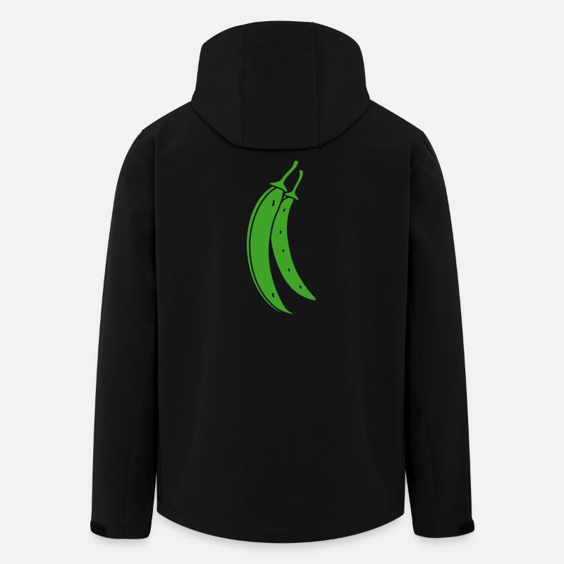 haricot vert - Veste softshell homme en polyester recyclé Stanley/Stella - noir