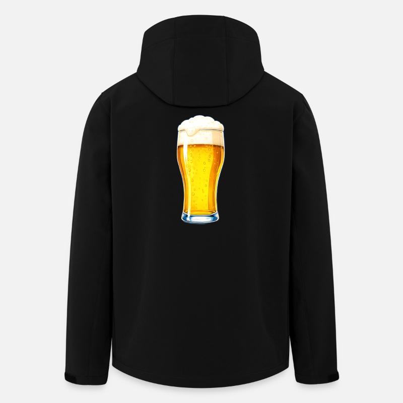 Illustration du verre à bière - Veste softshell homme en polyester recyclé Stanley/Stella - noir