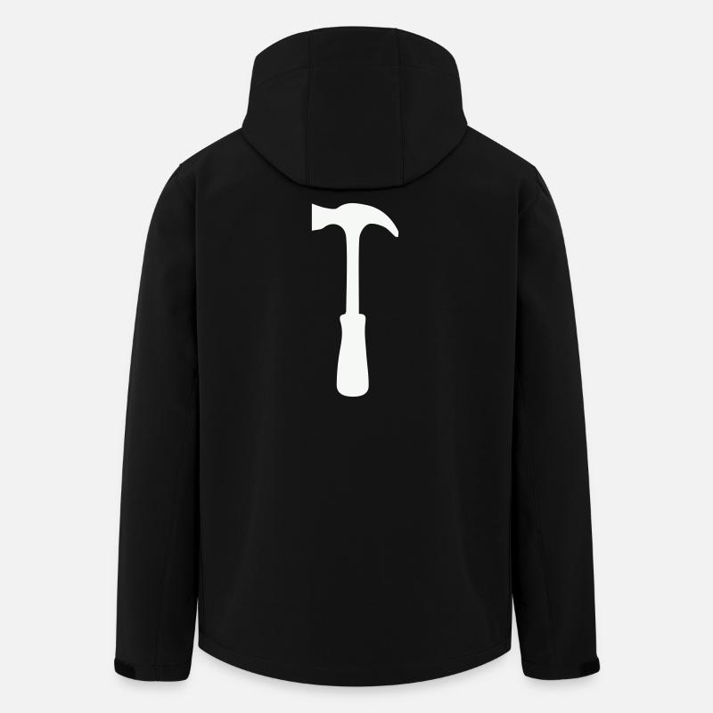 Silhouette du marteau - Veste softshell homme en polyester recyclé Stanley/Stella - noir