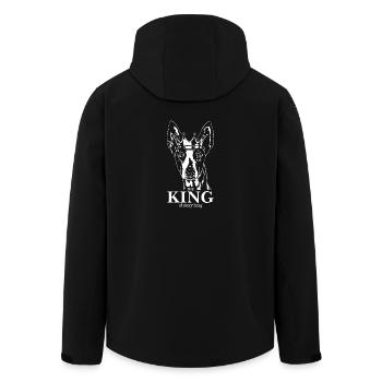 Podenco King of everything Saying Dogs Wilsigns - Men’s Recycled Softshell Jacket by Stanley/Stella - black - Back - AI Model Male 185 light (185cm)