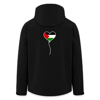 Free palestine - Veste softshell homme en polyester recyclé Stanley/Stella - noir - Dos - AI Model Male 185 light (185cm)