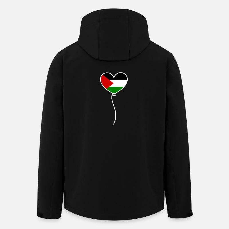 Free palestine - Veste softshell homme en polyester recyclé Stanley/Stella - noir