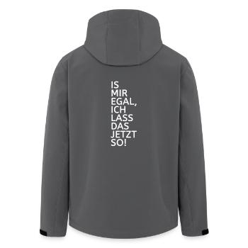is mir egal ich lass das jetzt so - Recycelte Männer Softshell-Jacke von Stanley/Stella - Schwarz - Hinten - AI Model Male 185 light (185cm)