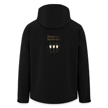 Prosecc-hohoho, chemise de Noël drôle pour femmes - Veste softshell homme en polyester recyclé Stanley/Stella - noir - Dos - AI Model Male 185 light (185cm)