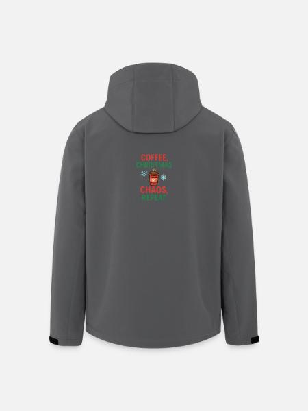 Coffee Chaos Christmas - Men’s Recycled Softshell Jacket by Stanley/Stella - black