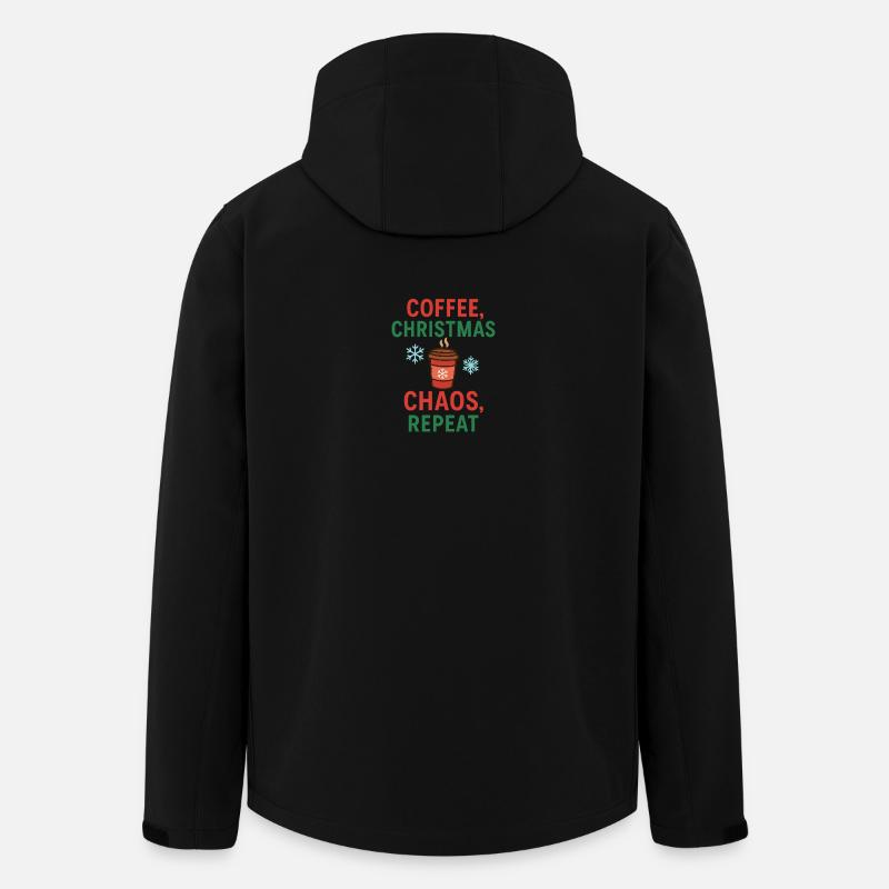 Kaffee Chaos Weihnachten - Recycelte Männer Softshell-Jacke von Stanley/Stella - Schwarz