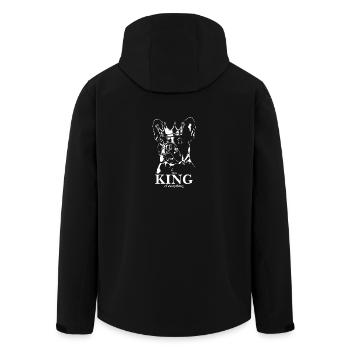 Bouledogue français Roi de tout Chiens - Veste softshell homme en polyester recyclé Stanley/Stella - noir - Dos - AI Model Male 185 light (185cm)