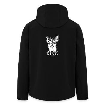 Chihuahua Roi de tout Chien Chien Wilsigns - Veste softshell homme en polyester recyclé Stanley/Stella - noir - Dos - AI Model Male 185 light (185cm)
