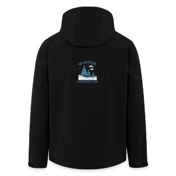 Pays des merveilles hivernales - Veste softshell homme en polyester recyclé Stanley/Stella - noir - Dos - AI Model Male 185 light (185cm)