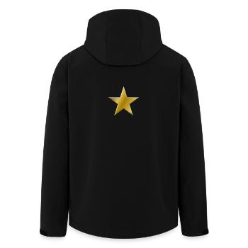 Éclat de l’étoile dorée - Veste softshell homme en polyester recyclé Stanley/Stella - noir - Dos - AI Model Male 185 light (185cm)
