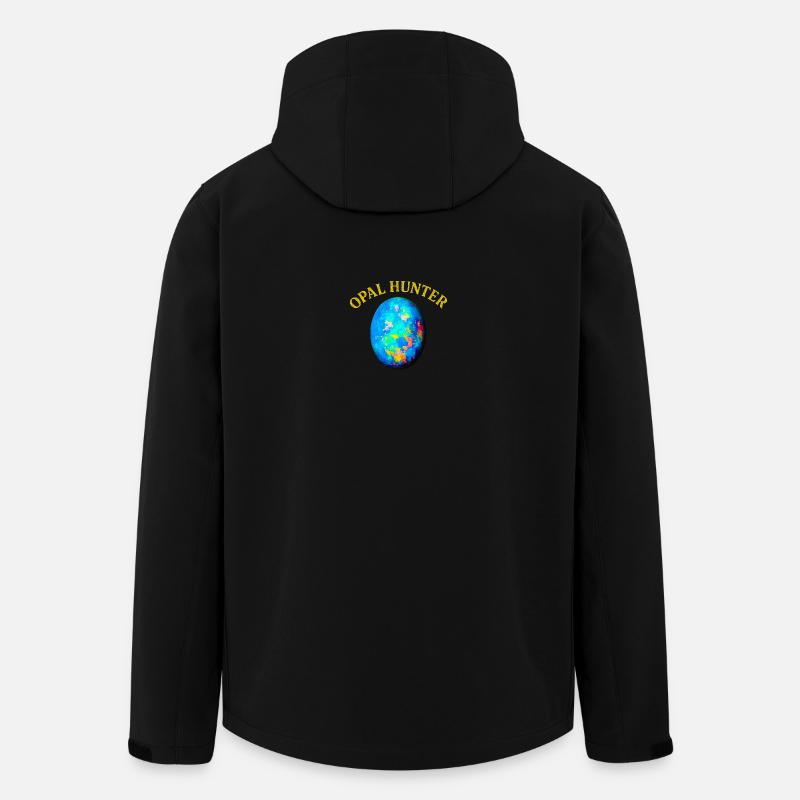 Opal Hunter: Bunter Eierdruck - Recycelte Männer Softshell-Jacke von Stanley/Stella - Schwarz