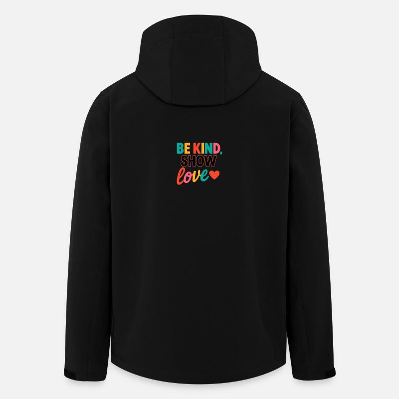 BEKIND_SHOW_LOVE - Recycelte Männer Softshell-Jacke von Stanley/Stella - Schwarz