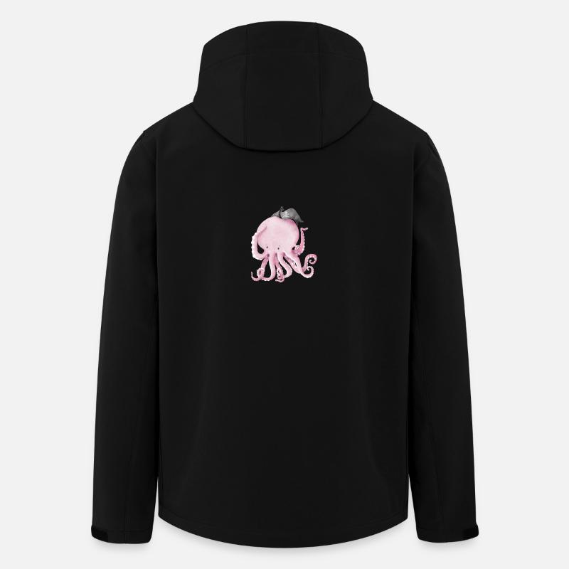 Capitaine Jack Octopus - Veste softshell homme en polyester recyclé Stanley/Stella - noir