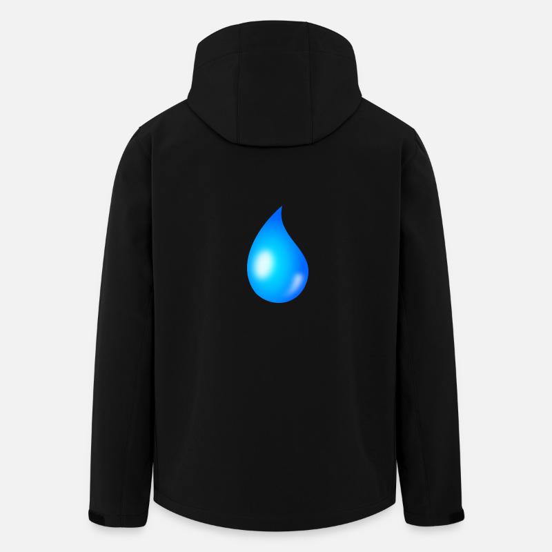 gouttes - Veste softshell homme en polyester recyclé Stanley/Stella - noir