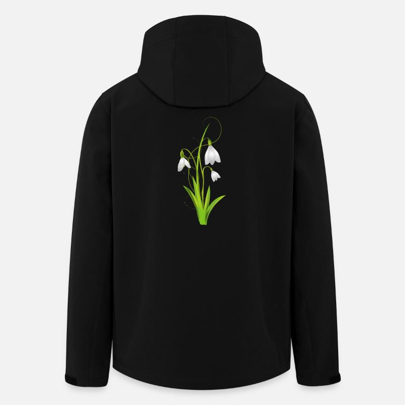 Schneeglöckchen als wunderschöne Frühlingsblumen - Recycelte Männer Softshell-Jacke von Stanley/Stella - Schwarz