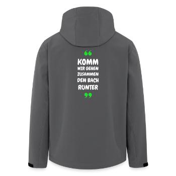 Komm wir gehen zusammen den Bach runter - Recycelte Männer Softshell-Jacke von Stanley/Stella - Schwarz - Hinten - AI Model Male 185 light (185cm)