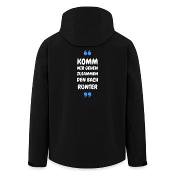 Komm wir gehen zusammen den Bach runter - Recycelte Männer Softshell-Jacke von Stanley/Stella - Schwarz - Hinten - AI Model Male 185 light (185cm)