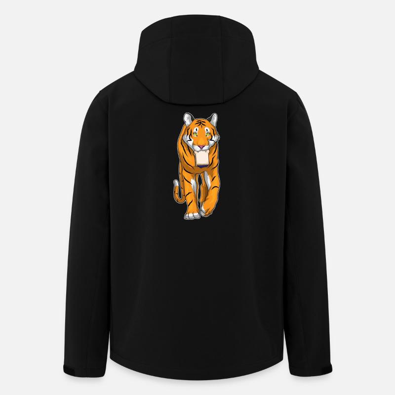 Tiger Sandwich - Recycelte Männer Softshell-Jacke von Stanley/Stella - Schwarz