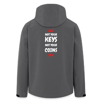 Not Your Keys. Not your Coins! für Hodler & Krypto - Recycelte Männer Softshell-Jacke von Stanley/Stella - Schwarz - Hinten - AI Model Male 185 light (185cm)