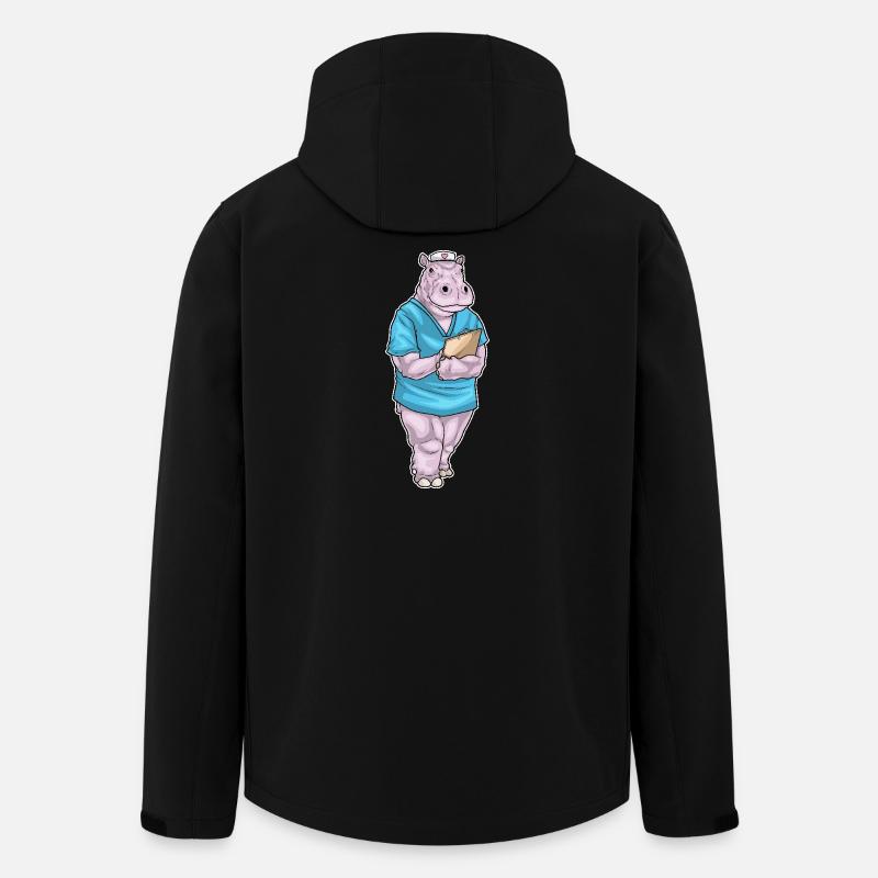 Infirmière hippopotame - Veste softshell homme en polyester recyclé Stanley/Stella - noir