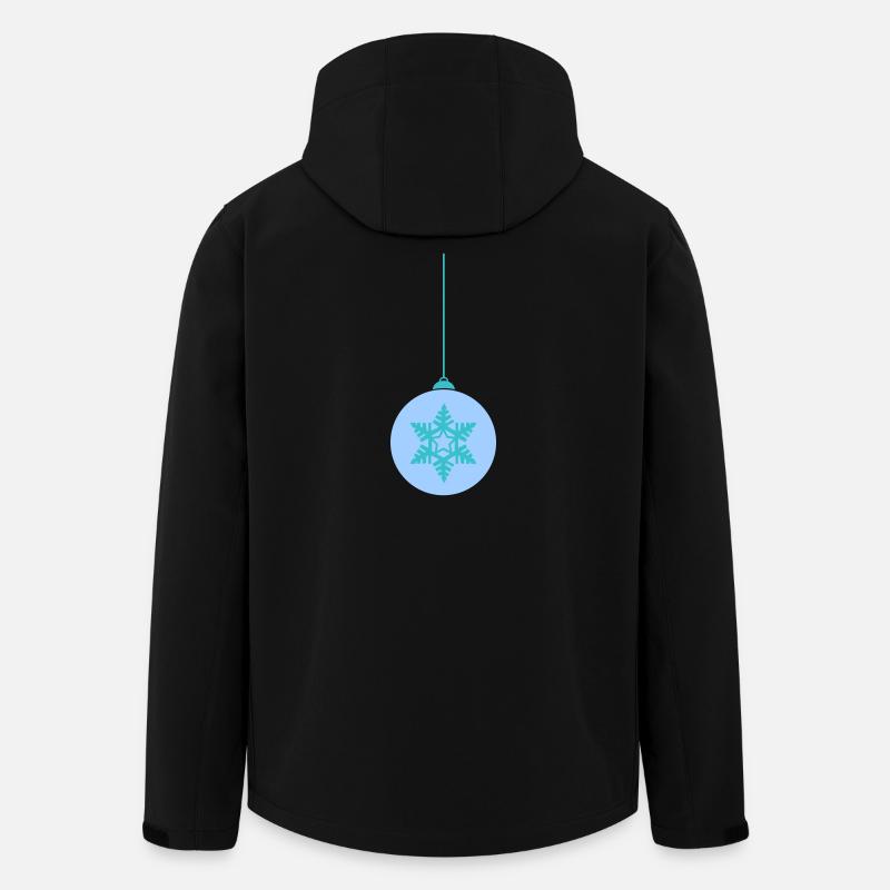 Weihnachtskugel Schneeflocken Blau Ornament - Recycelte Männer Softshell-Jacke von Stanley/Stella - Schwarz