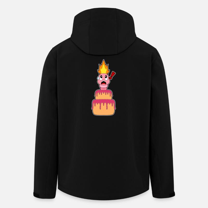 Worm Birthday Cake - Men’s Recycled Softshell Jacket by Stanley/Stella - black