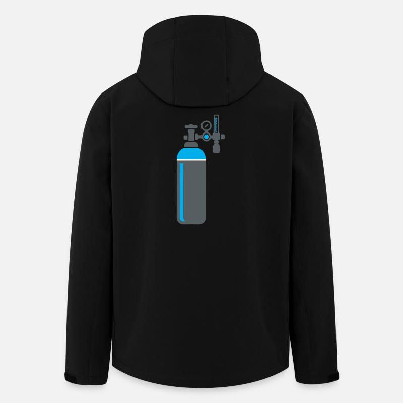 Gasflasche Schweißen Werkstatt - Recycelte Männer Softshell-Jacke von Stanley/Stella - Schwarz