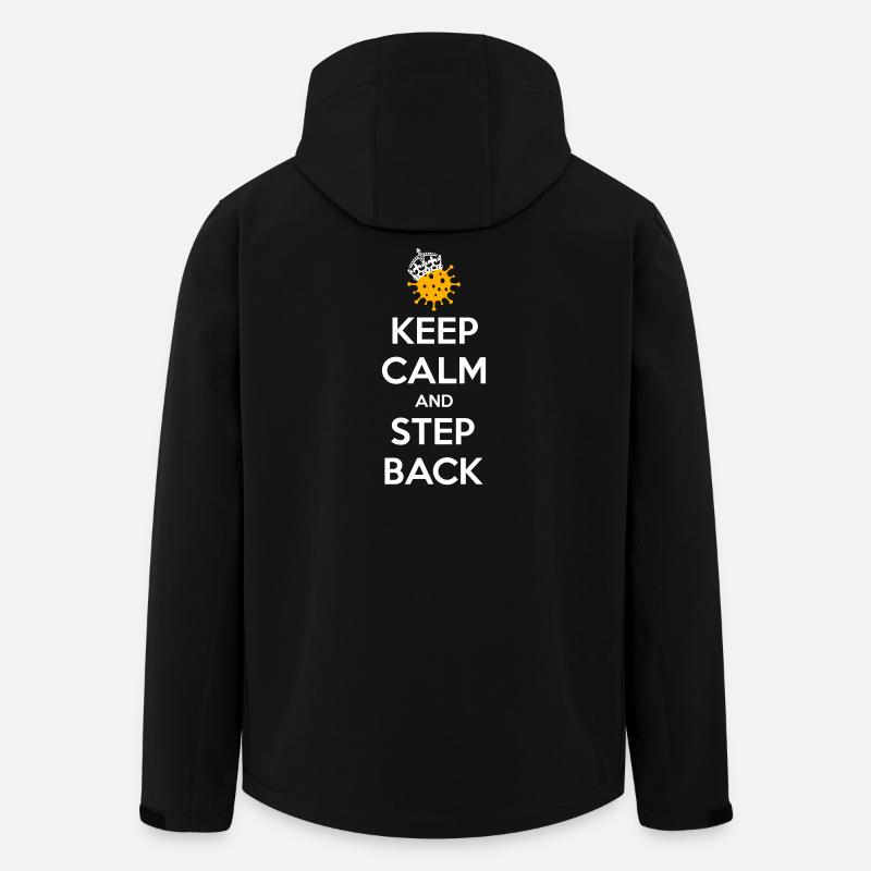 Bleib ruhig und trete zurück - Recycelte Männer Softshell-Jacke von Stanley/Stella - Schwarz
