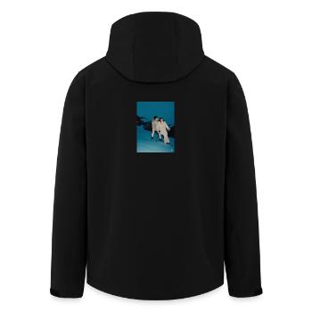 Duo de la Magie de la Neige - Veste softshell homme en polyester recyclé Stanley/Stella - noir - Dos - AI Model Male 185 light (185cm)