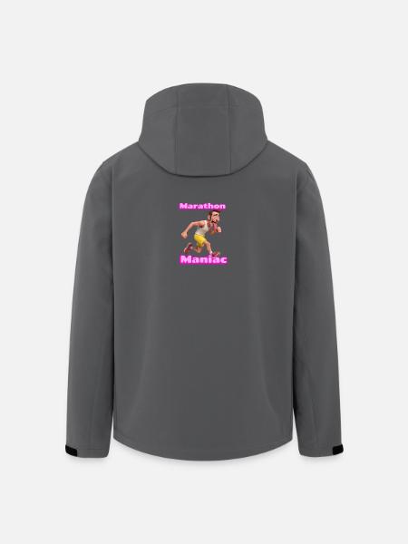 Marathon Maniac Cartoon Runner - Men’s Recycled Softshell Jacket by Stanley/Stella - black