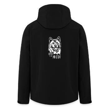 Loved by an Akita Hunde Spruch Wilsigns - Recycelte Männer Softshell-Jacke von Stanley/Stella - Schwarz - Hinten - AI Model Male 185 light (185cm)