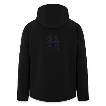 Homard Duo Illustré - Veste softshell homme en polyester recyclé Stanley/Stella - noir - Dos - AI Model Male 185 light (185cm)