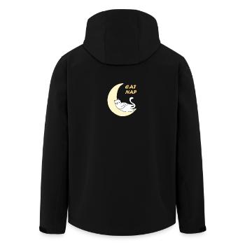 Nickerchen auf dem Mond - Recycelte Männer Softshell-Jacke von Stanley/Stella - Schwarz - Hinten - AI Model Male 185 light (185cm)