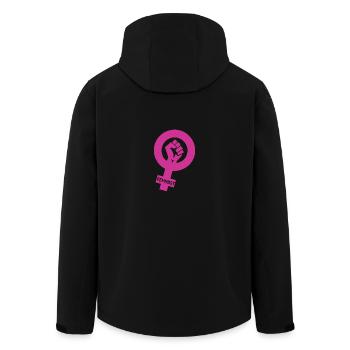 féministe - Veste softshell homme en polyester recyclé Stanley/Stella - noir - Dos - AI Model Male 185 light (185cm)