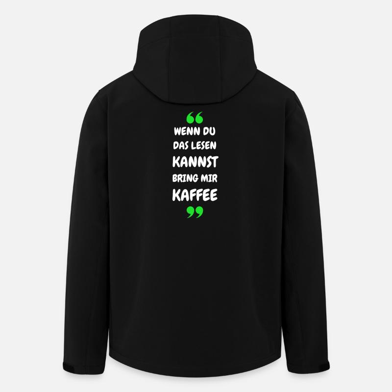Wenn du das lesen kannst bring mir Kaffee - Recycelte Männer Softshell-Jacke von Stanley/Stella - Schwarz