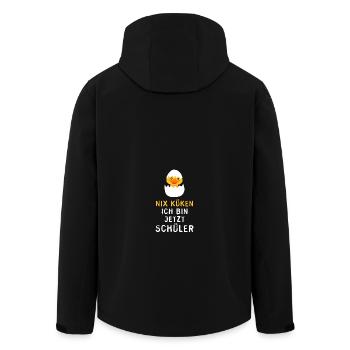 Küken Schüler Schule Einschulung 1. Klasse Quotes - Recycelte Männer Softshell-Jacke von Stanley/Stella - Schwarz - Hinten - AI Model Male 185 light (185cm)